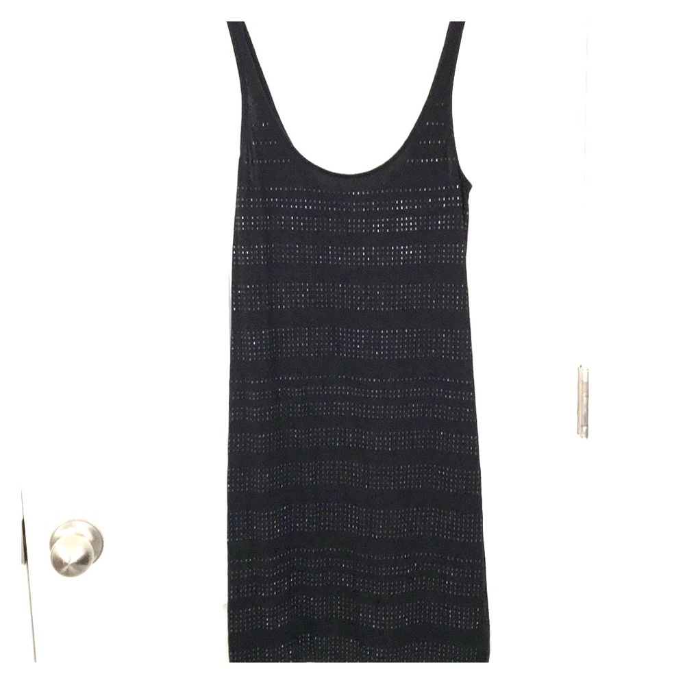 Black Bodycon Dress with Rhinestones